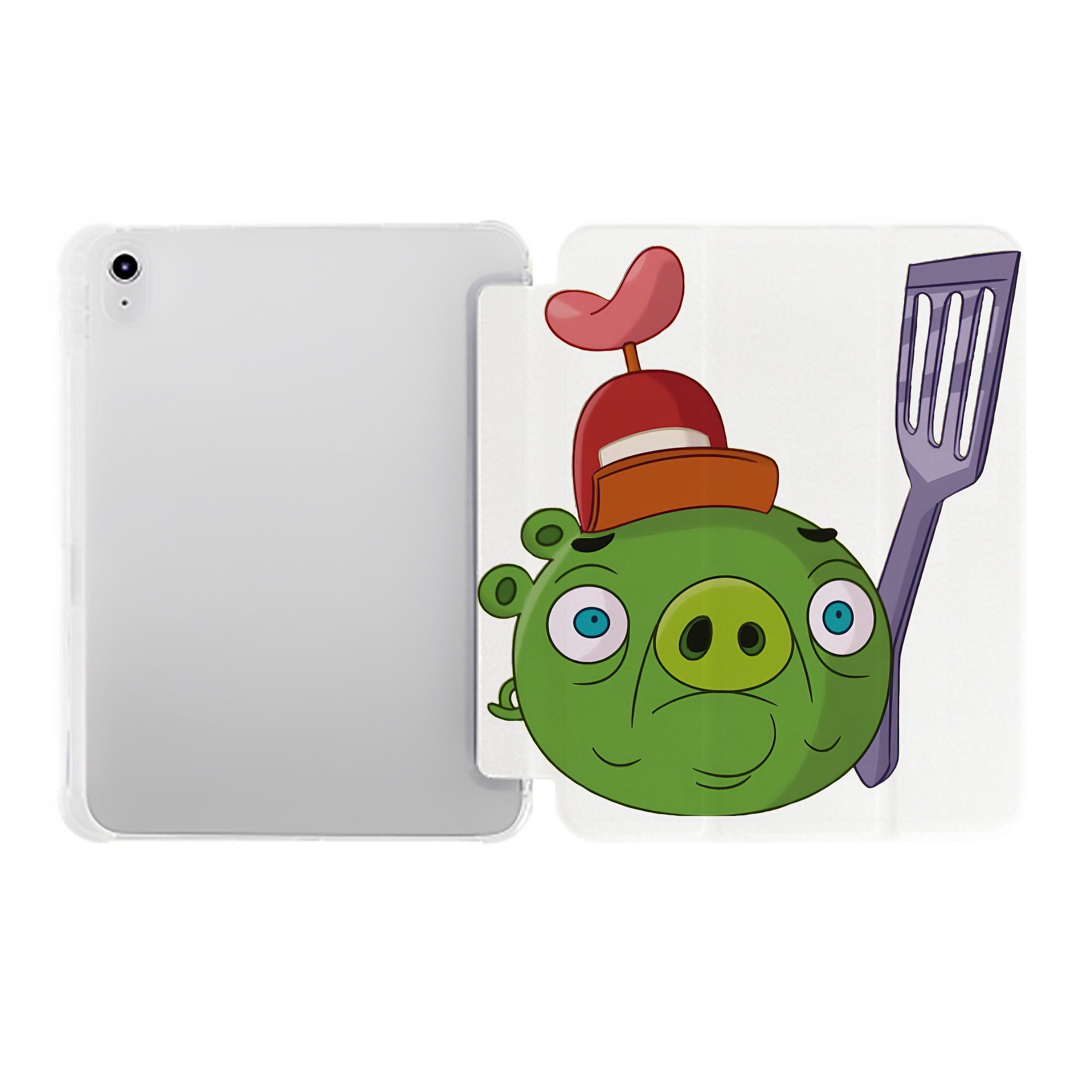 （画像用） Angry Birds アングリーバード IPad ケース ペン収納付き 三つ折りスタンド PUレザー×シリコン 対応機種9.5/10.5/10.9インチ